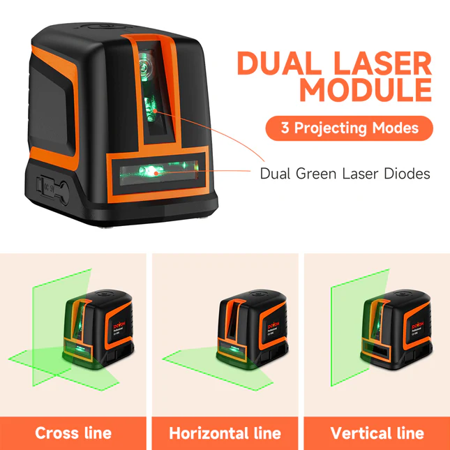 Cross Line Laser Level 150° Vertical Line - Dovoh C2-120G - Image 2