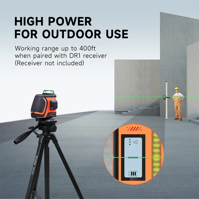 Ultra-Bright Outdoor Laser Level 3x360- Dovoh H3-360G - Image 2