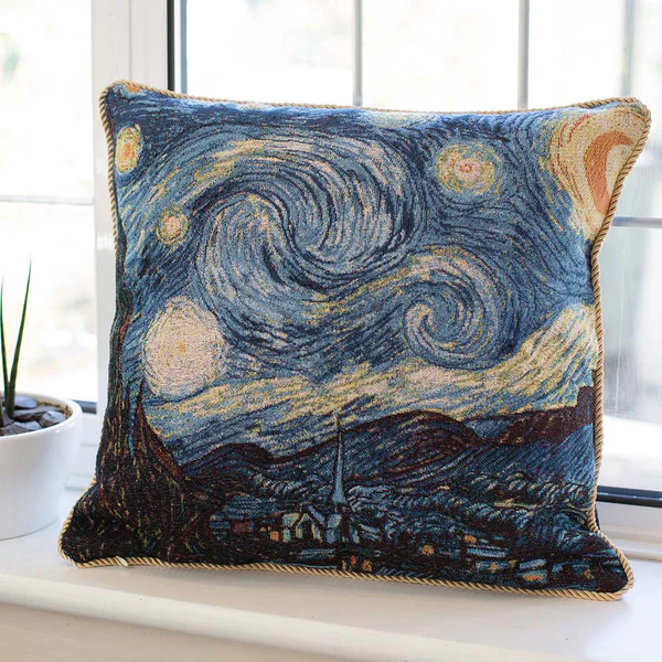 Van Gogh Starry Night - Cushion Cover Art 45cm*45cm - Image 2