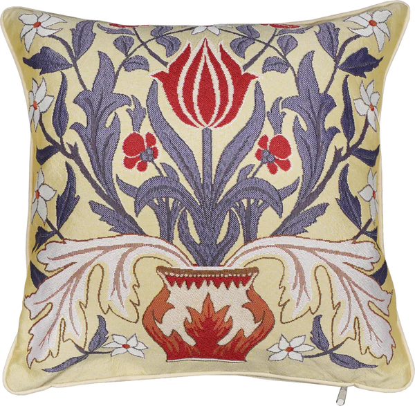 William Morris Tulips in a Vase - Panelled Cushion Cover 45cm*45cm
