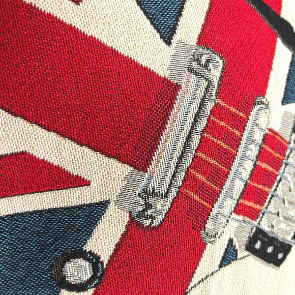 Union Jack Guitar - Panelled Cushion Cover 45cm*45cm - Image 2