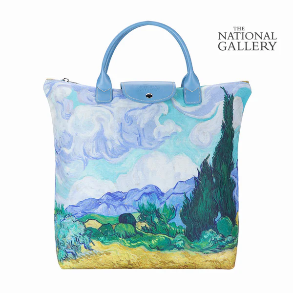 Van Gogh Wheatfield with Cypresses - Art Foldaway Bag