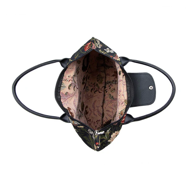 Morning Garden Black - Foldaway Bag - Image 6