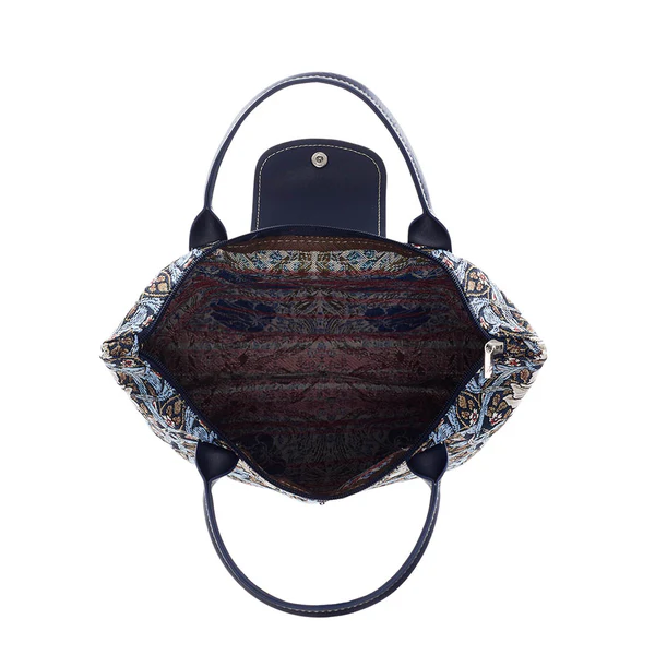 William Morris Pimpernel and Thyme Blue - Foldaway Bag - Image 5