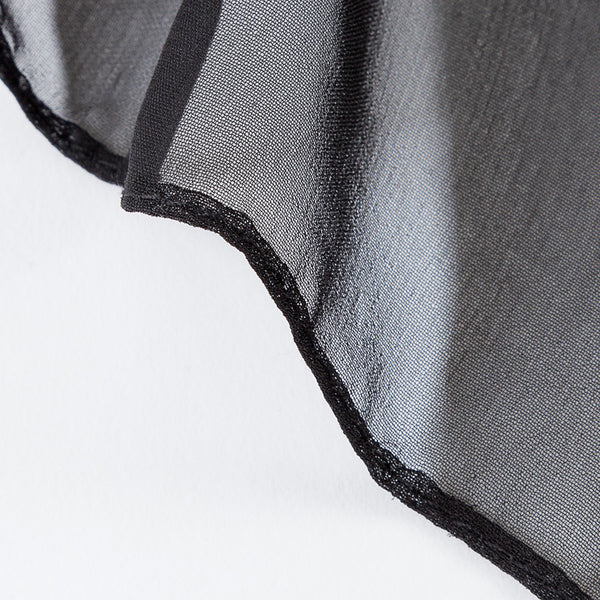 Black - Plain Chiffon - Image 3