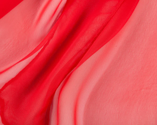 Red - Plain Chiffon - Image 2