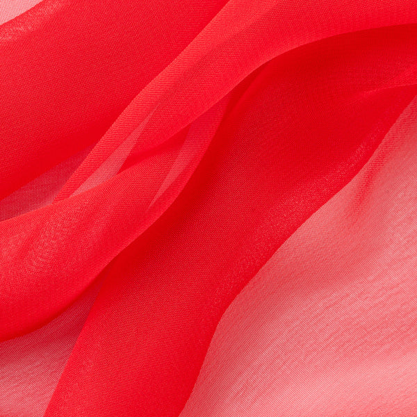 Red - Plain Chiffon - Image 4