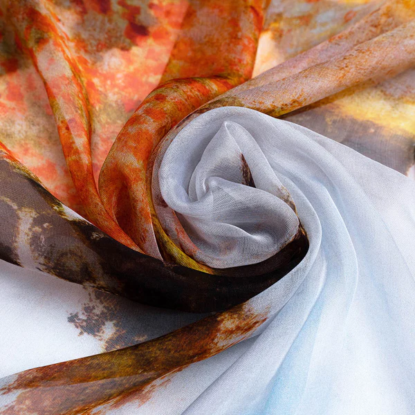 Claude Monet Poppy field - 100% Pure Silk Scarf - Image 3