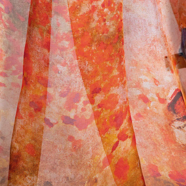 Claude Monet Poppy field - 100% Pure Silk Scarf - Image 5