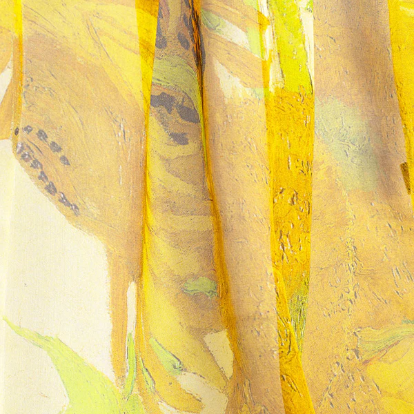 Van Gogh Sunflowers - 100% Pure Silk Scarf - Image 5