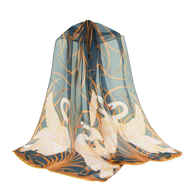 Walter Crane The Swan - 100% Pure Silk Scarf - Image 2