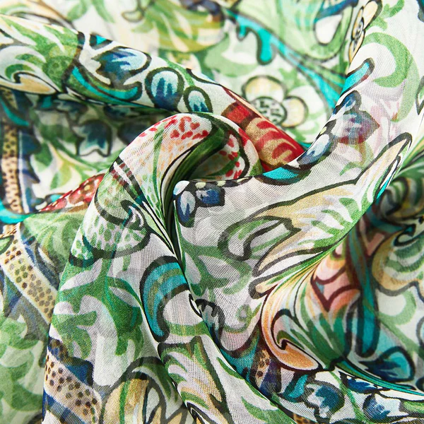 William Morris Golden Lily - 100% Pure Silk Scarf - Image 2