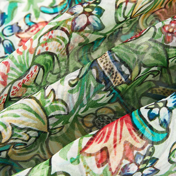 William Morris Golden Lily - 100% Pure Silk Scarf - Image 3