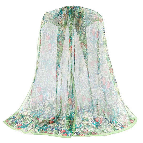 William Morris Golden Lily - 100% Pure Silk Scarf - Image 5