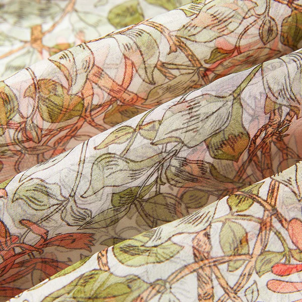 May Morris Honeysuckle - 100% Pure Silk Scarf - Image 3