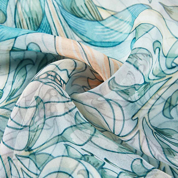 William Morris Pomegranate & Lily - 100% Pure Silk Scarf - Image 3