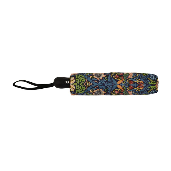 William Morris Strawberry Thief Blue - Automatic Folding Umbrella - Image 3