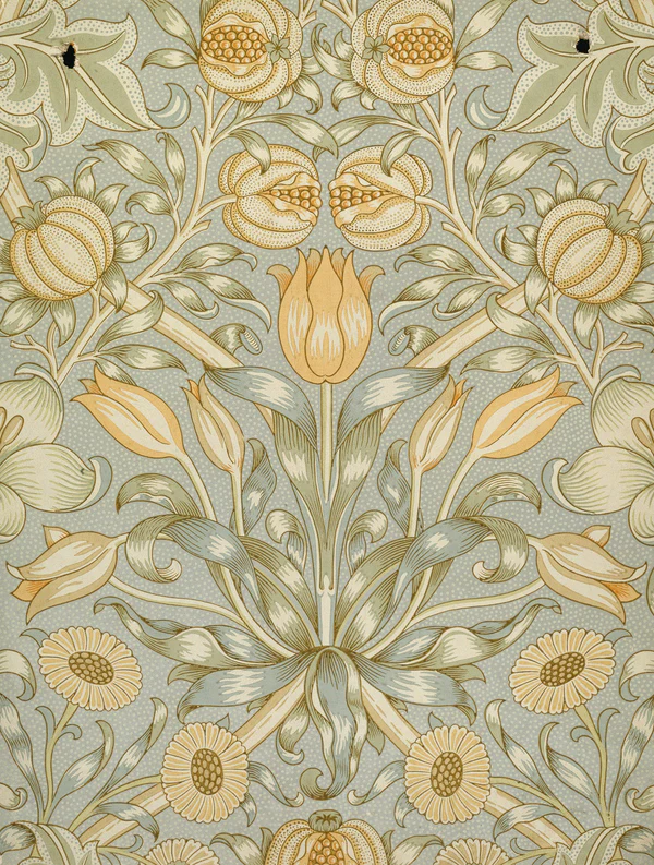 William Morris Pomegranate & Lily - 100% Pure Silk Scarf - Image 7