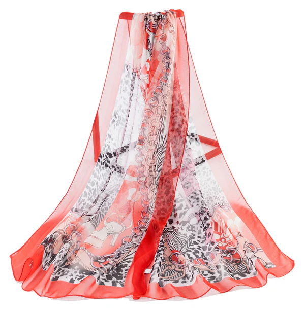 Red - Leopard Chiffon - Image 5