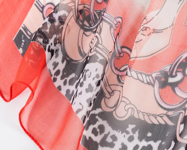 Red - Leopard Chiffon - Image 4