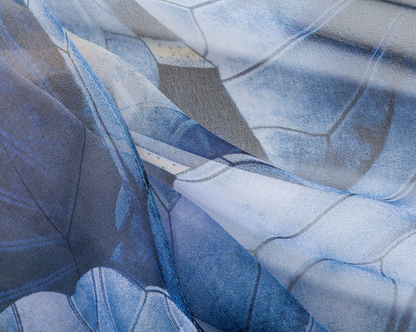 Navy Blue - Lotus Chiffon - Image 2