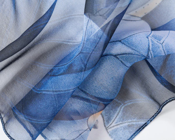 Navy Blue - Lotus Chiffon - Image 4