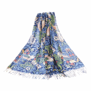 William Morris Strawberry Thief Blue - Art Pashmina