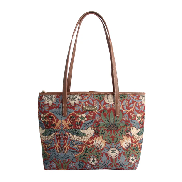 William Morris Strawberry Thief Red - College Bag - Image 5