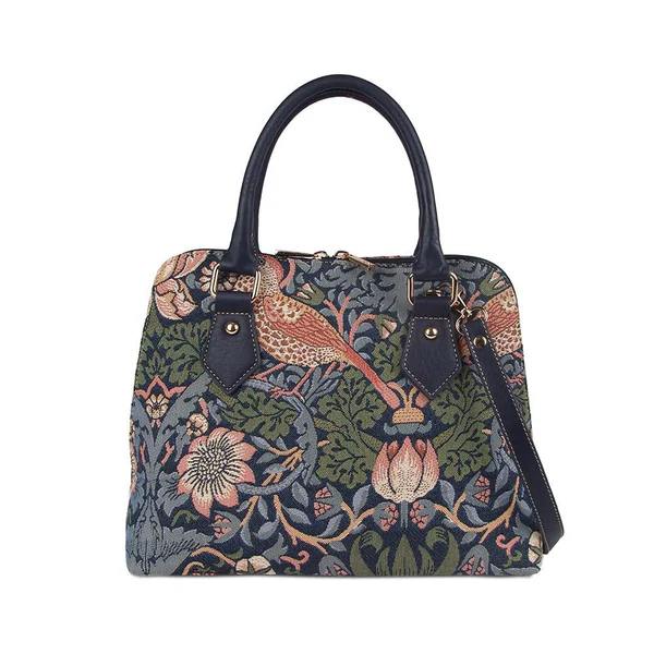 William Morris Strawberry Thief Blue - Convertible Bag - Image 7