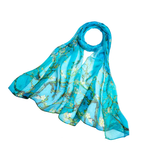 Van Gogh Almond Blossom - 100% Pure Silk Scarf