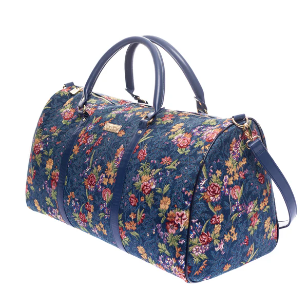 V&A Licensed Flower Meadow Blue - Big Holdall - Image 4