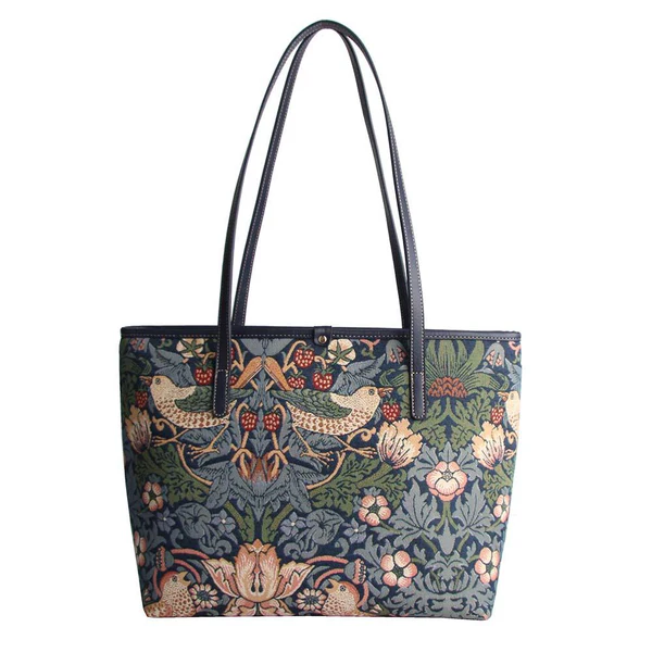 William Morris Strawberry Thief Blue - College Bag - Image 2