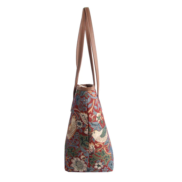 William Morris Strawberry Thief Red - College Bag - Image 6
