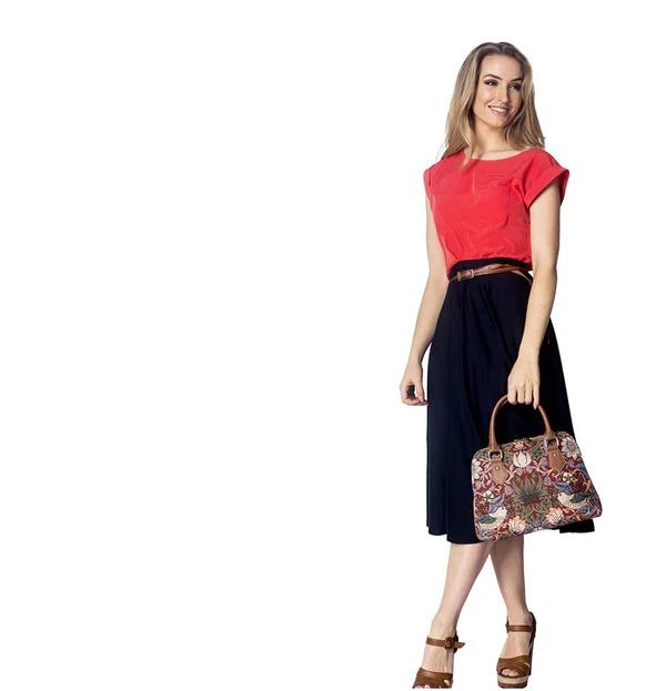William Morris Strawberry Thief Red - Convertible Bag - Image 3