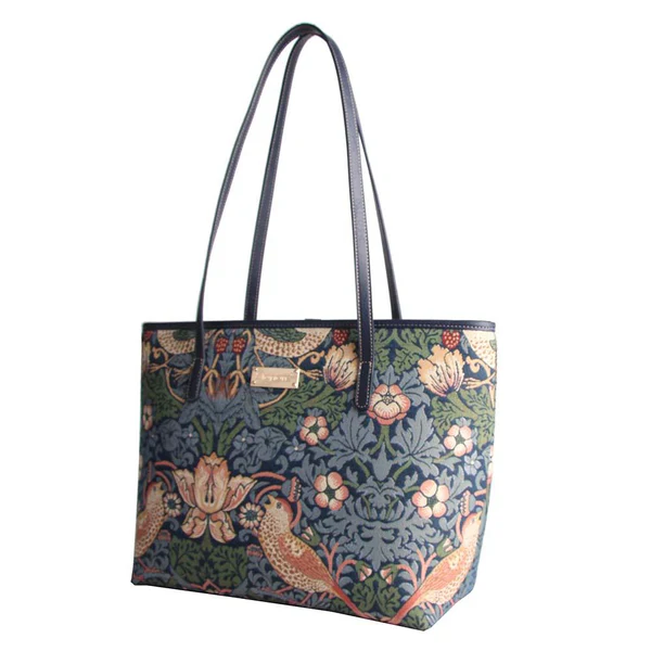 William Morris Strawberry Thief Blue - College Bag - Image 3