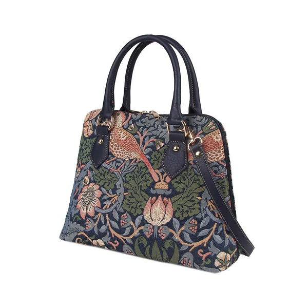 William Morris Strawberry Thief Blue - Convertible Bag - Image 5