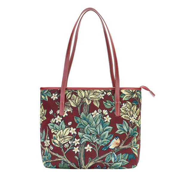 William Morris Tree of Life Red - College Bag - Image 3