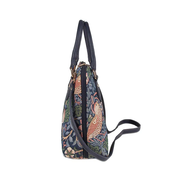 William Morris Strawberry Thief Blue - Convertible Bag - Image 6