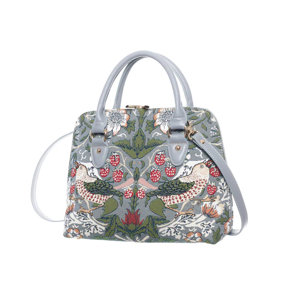 V&A Licensed Strawberry Thief Grey - Convertible Bag - Image 5