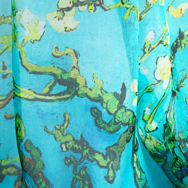 Van Gogh Almond Blossom - 100% Pure Silk Scarf - Image 4