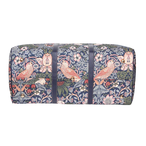 William Morris Strawberry Thief Blue - Big Holdall Bag - Image 5