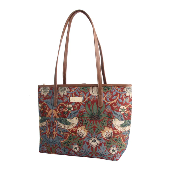 William Morris Strawberry Thief Red - College Bag - Image 3