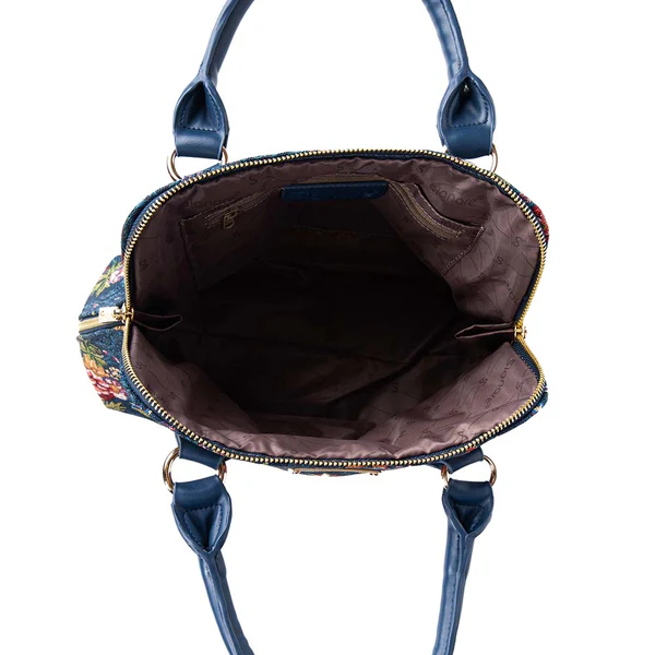 V&A Licensed Flower Meadow Blue - Convertible Bag - Image 5