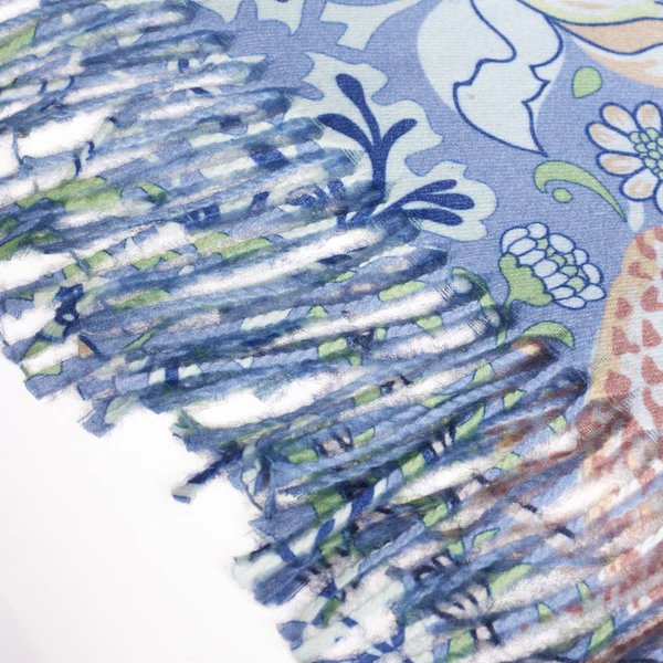 William Morris Strawberry Thief Grey - Art Pashmina - Image 5