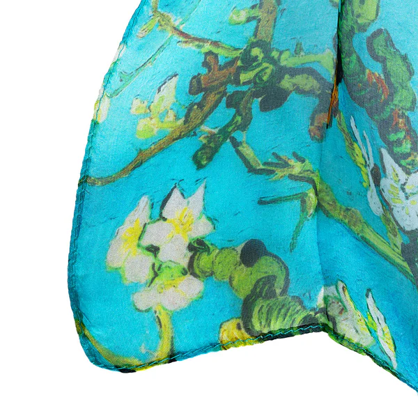 Van Gogh Almond Blossom - 100% Pure Silk Scarf - Image 5