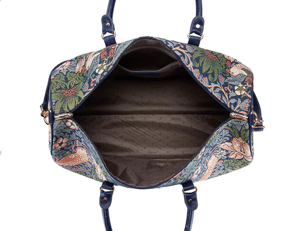 William Morris Strawberry Thief Blue - Big Holdall Bag - Image 6