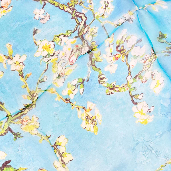 Van Gogh Almond Blossom - 100% Pure Silk Scarf - Image 6